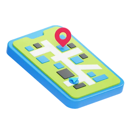 Mapa movil  3D Icon