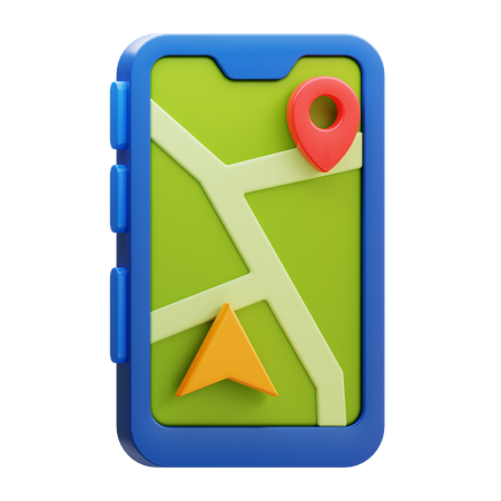 Mapa movil  3D Icon