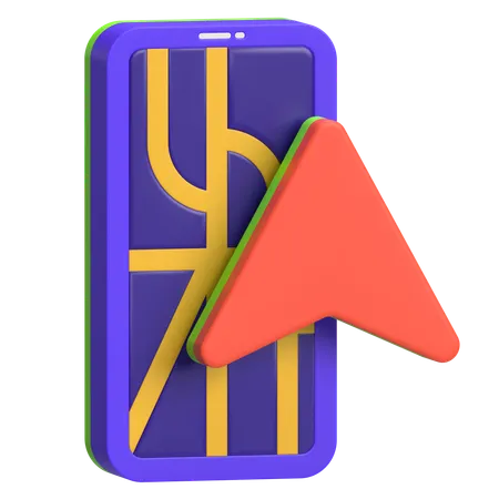 Mapa movil  3D Icon