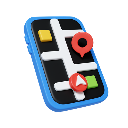 Mapa movil  3D Icon