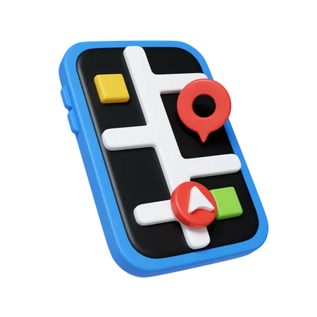 Mapa movil  3D Icon