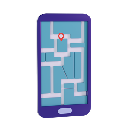 Mapa movil  3D Illustration