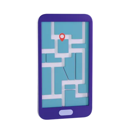 Mapa movil  3D Illustration