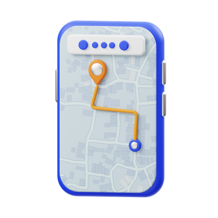 Mapa movil  3D Icon