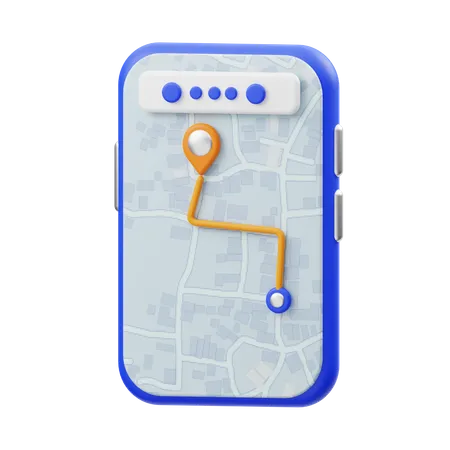 Mapa movil  3D Icon