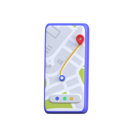 Mapa movil  3D Icon