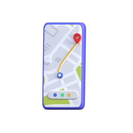 Mapa movil  3D Icon