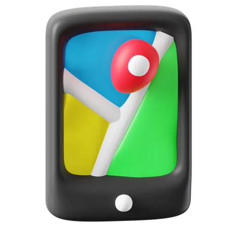 Mapa movil  3D Icon