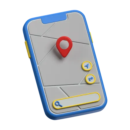 Mapa movil  3D Icon