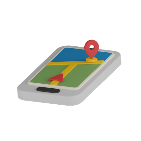 Mapa movil  3D Icon