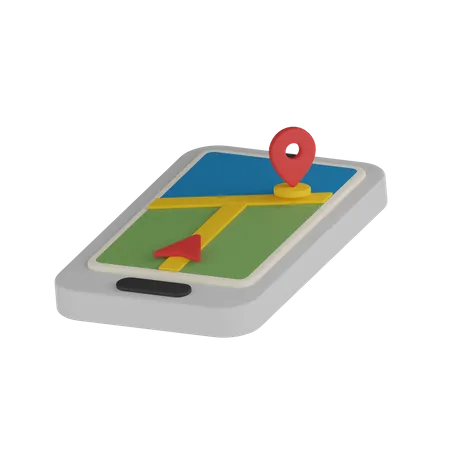 Mapa movil  3D Icon