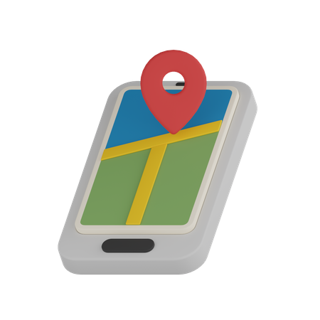 Mapa movil  3D Icon