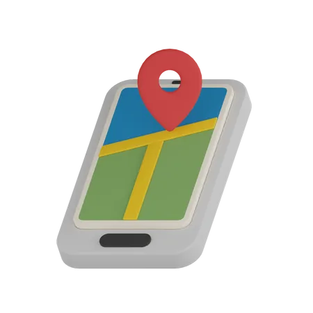 Mapa movil  3D Icon