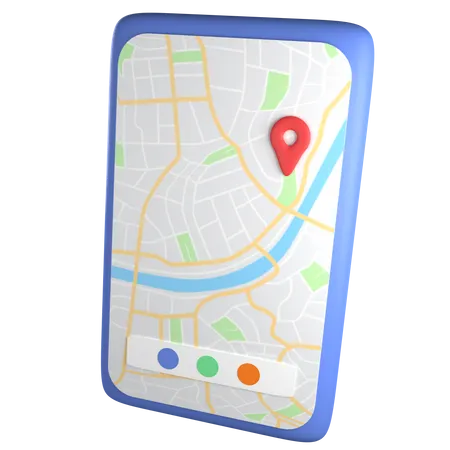 Mapa movil  3D Icon