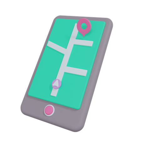 Mapa movil  3D Icon