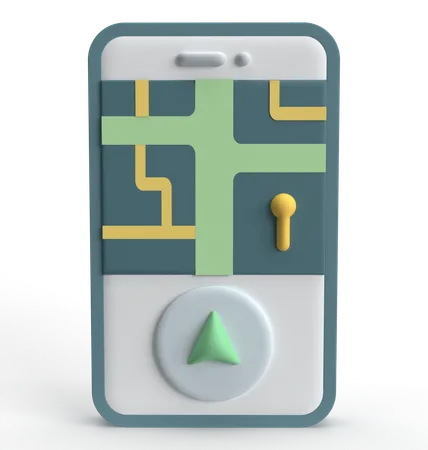 Mapa movil  3D Icon