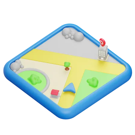 Mapa on-line  3D Icon