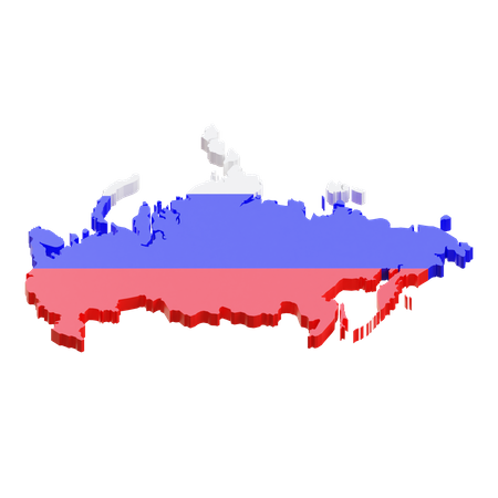 Mapa ruso  3D Icon