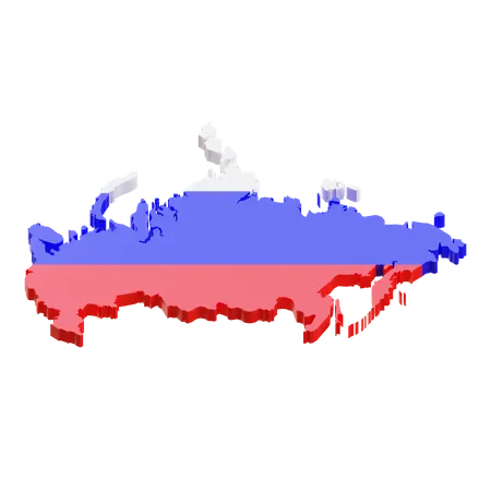 Mapa ruso  3D Icon