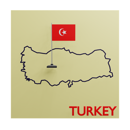 Mapa da Turquia  3D Icon