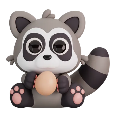 Mapache  3D Icon