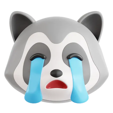 Mapache llorando  3D Icon