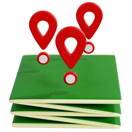 Mapas interactivos de camping  3D Icon