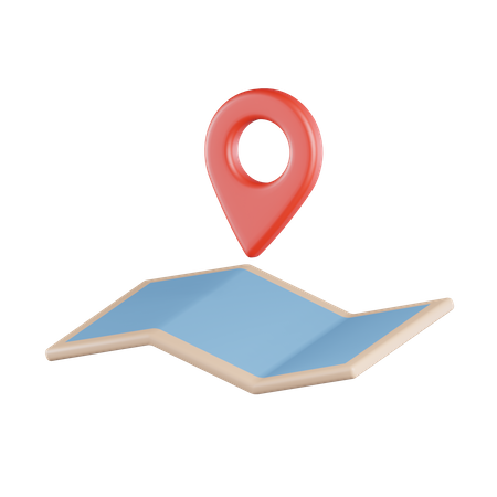 Mapas y ubicación de pin  3D Icon