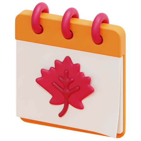 Maple Calendar  3D Icon