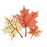 maple leaf 3d illustration