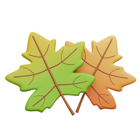 Maple Leaves  3D Icon