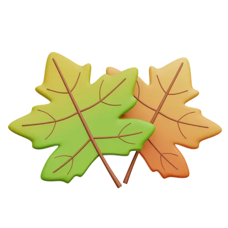 Maple Leaves  3D Icon