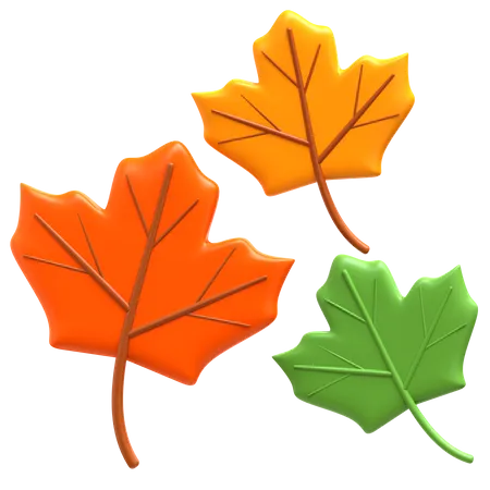 Maple Leaves  3D Icon