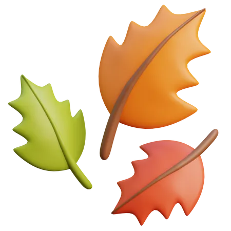 Maple Leaves  3D Icon