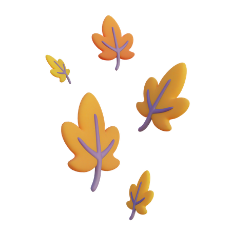 Maple Leaves  3D Illustration