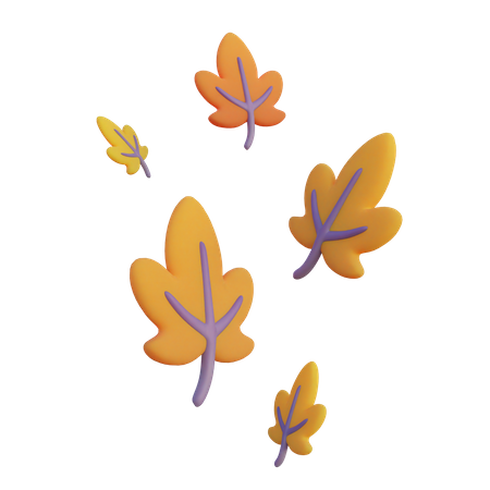 Maple Leaves 3D Illustration