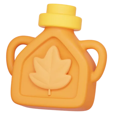 3 D Maple Syrup Icon 3D Icon
