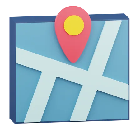 3 D Maps Icon Illustration With Isolated Design 3D Icon