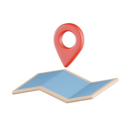Maps And Pin Location  3D Icon