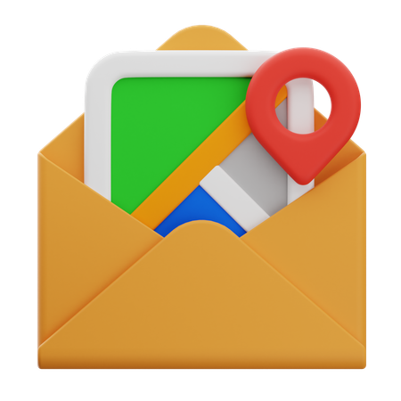 Maps Email  3D Icon