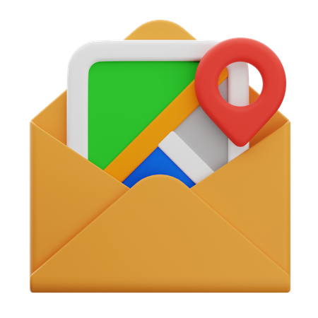 Maps Email  3D Icon