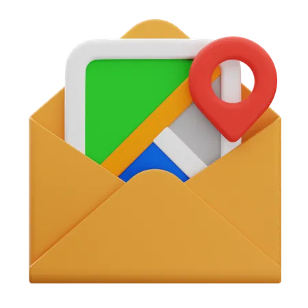 Maps Email  3D Icon
