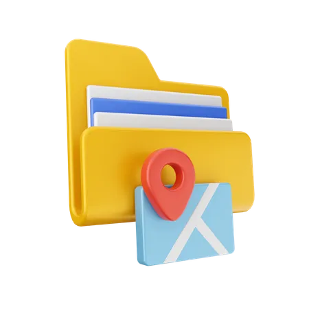 Maps Folder  3D Icon