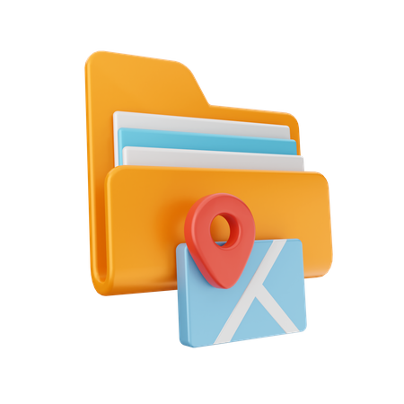 Maps Folder  3D Icon