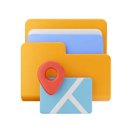 Maps Folder  3D Icon