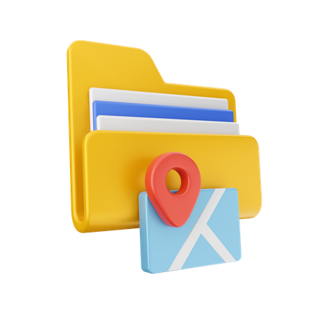 Maps Folder  3D Icon