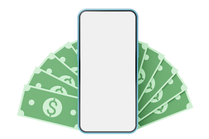 Maquette de smartphone financier  3D Icon