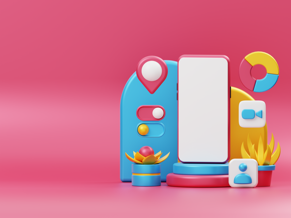 Maquette de smartphone pour la publicité  3D Icon