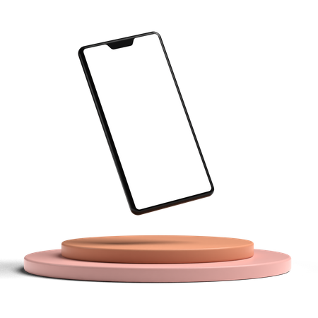 Maquette mobile pour la publicité avec un espace pour le texte  3D Icon