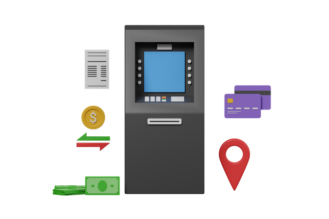 Máquina ATM  3D Icon
